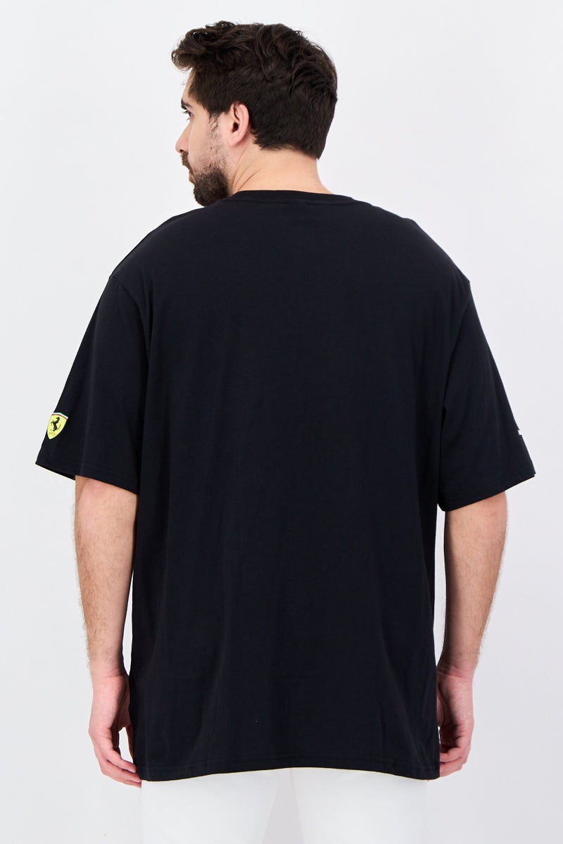 Puma x Scuderia Ferrari Men Sportswear Fit Short Sleeve Outdoor T-Shirt, Black - Image 3